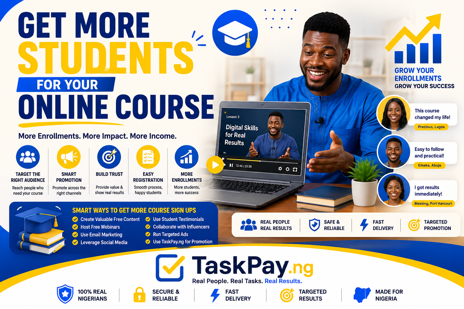 How to Get More People to Sign Up for Your Online Course in Nigeria.